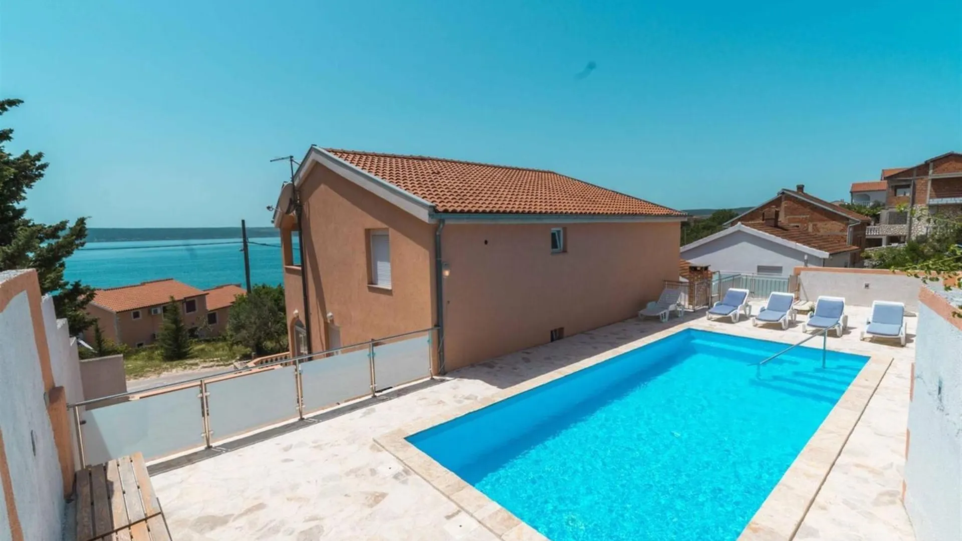 My Dalmatia - Sea View Villa Maja With Private Heated Pool Maslenica Croatia